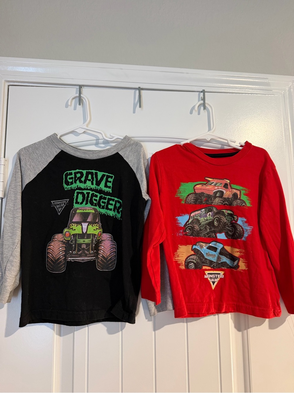 Monster Jam Kids Long Sleeve Tee Bundle - Black/Grey with Green Graphic